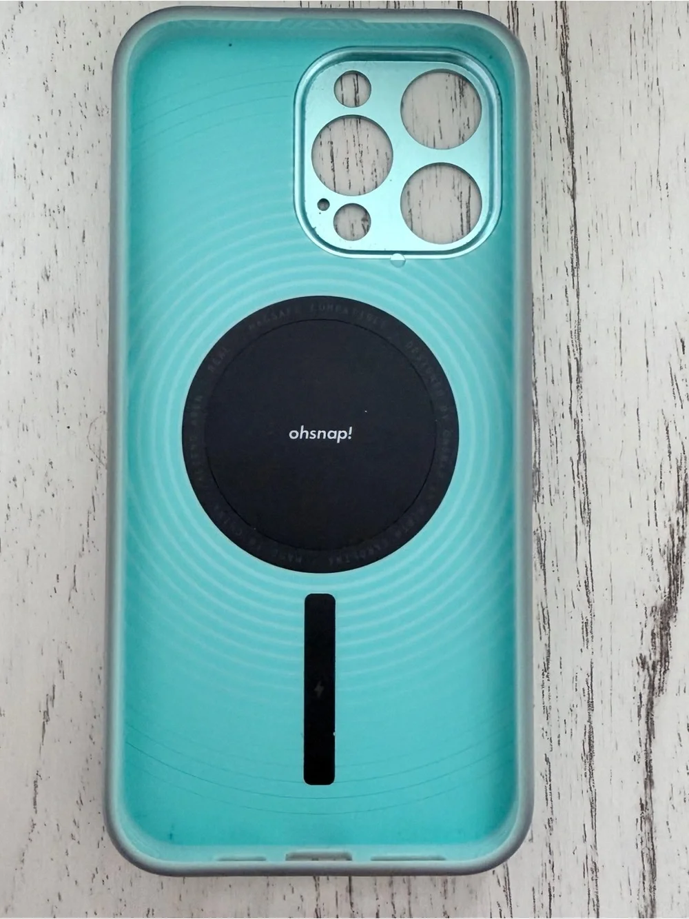 Oh Snap! Teal Magnetic Phone Case with Built-In Ring